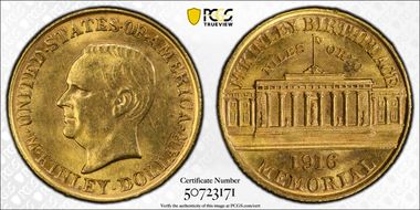 1916 G$1 McKinley MS62