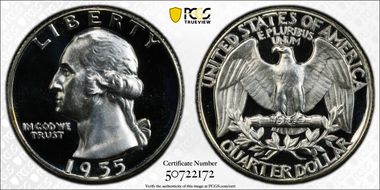 1955 25C PR68CAM