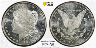1891-CC $1 MS64PL