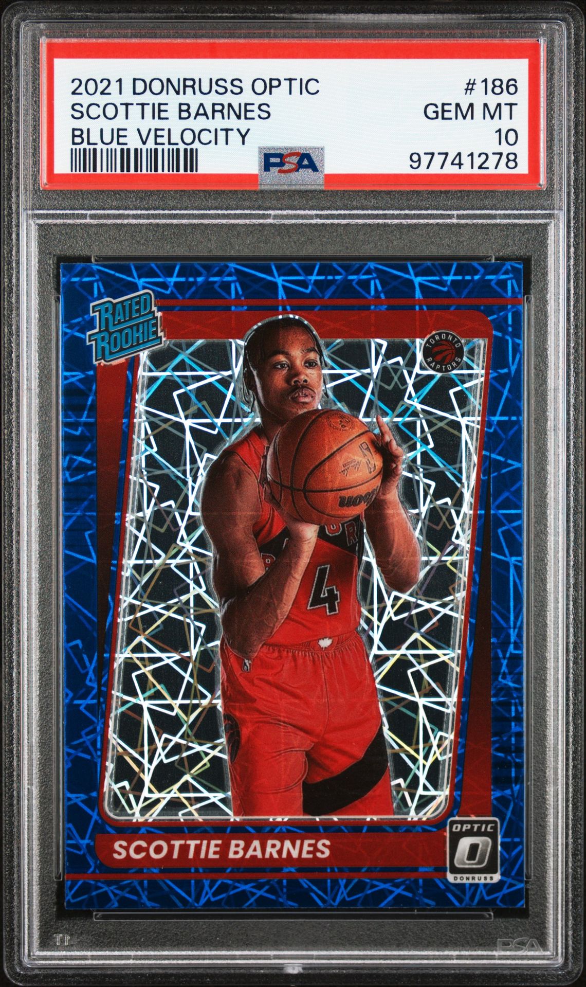 2021 Donruss PANINI DONRUSS OPTIC Blue #186 Scottie Barnes front