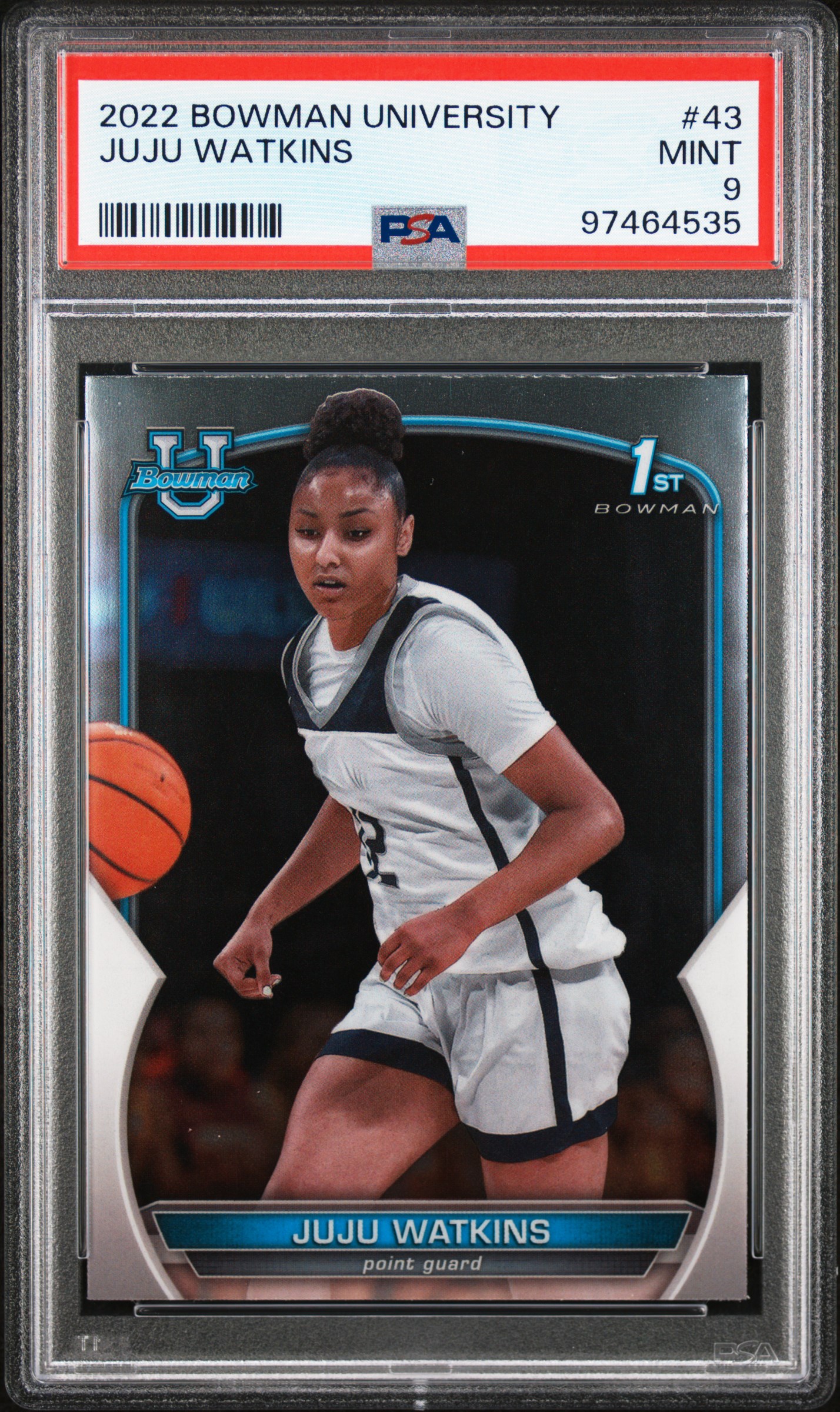 2022 Bowman Chrome University Juju Watkins #43 Mint 9 front