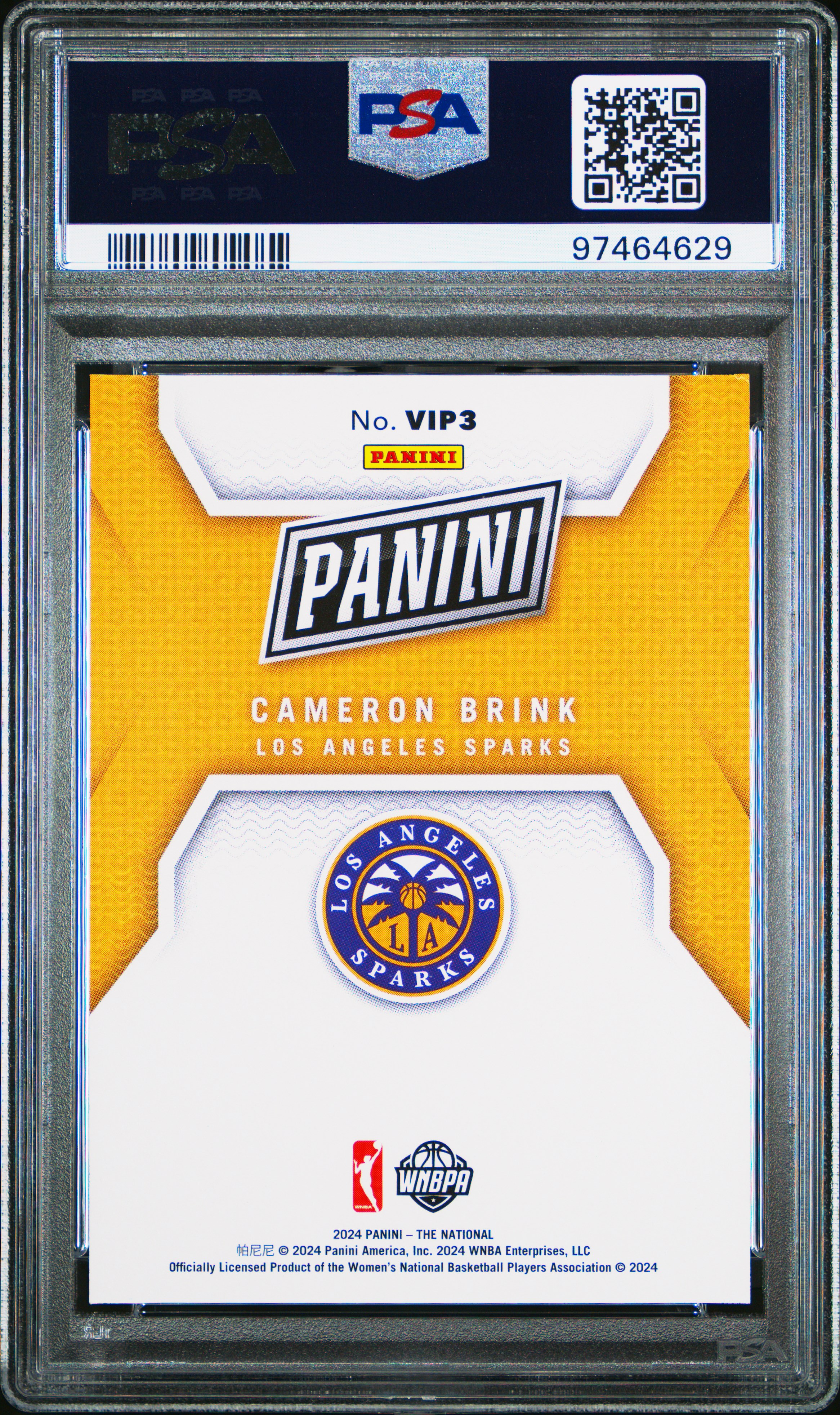 2024 Panini National Sports Collectors Convention Vip Promo Pack Cameron Brink #Vip3 Mint 9 back