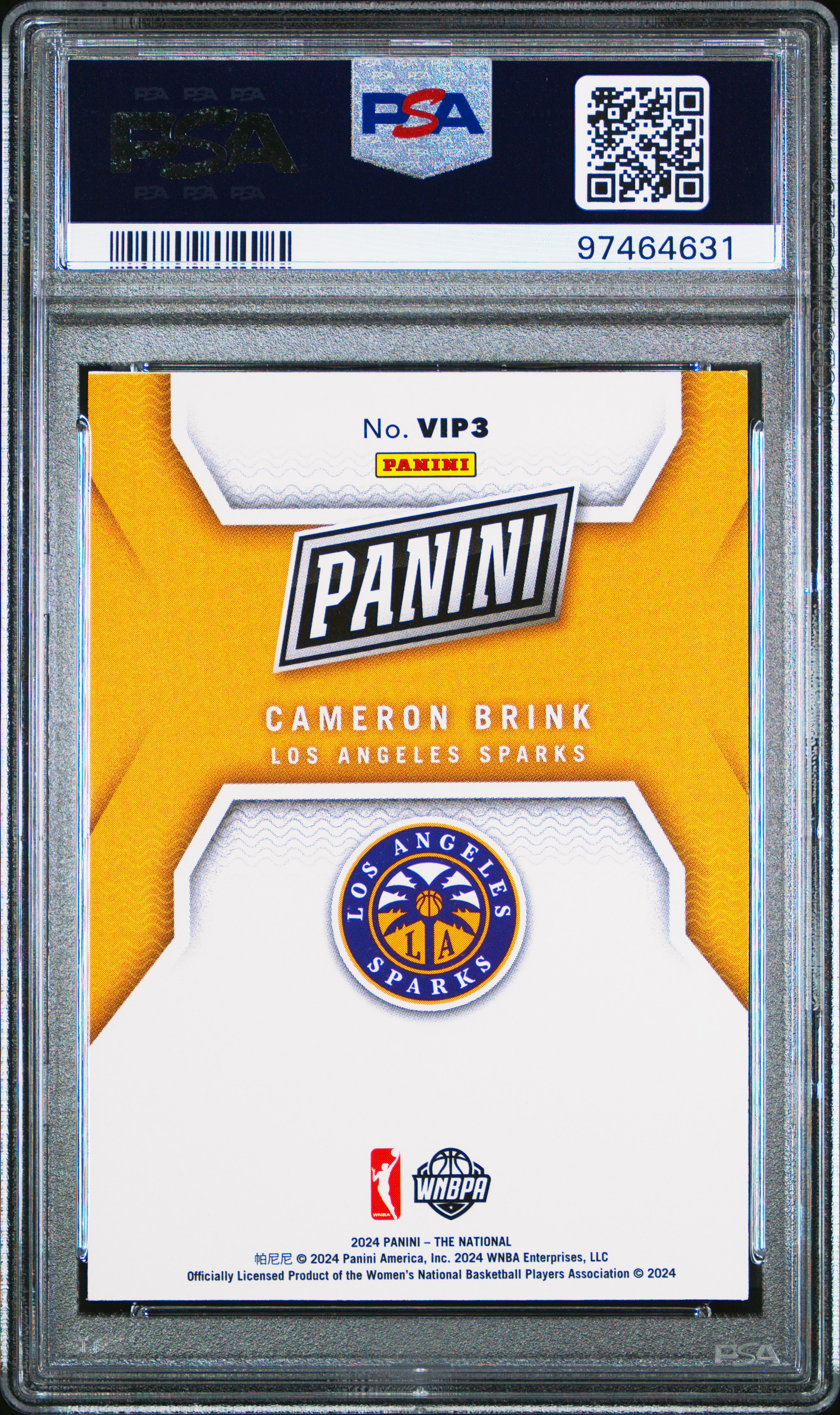 2024 Panini National Sports Collectors Convention Vip Promo Pack Cameron Brink #Vip3 Mint 9 back