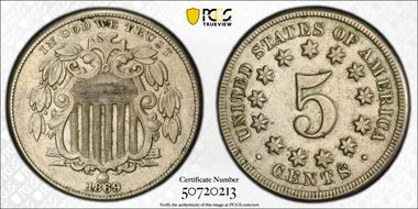 1869 5C Missing Leaf (Rev IIa), F-117 AU50