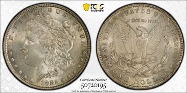1885 $1 MS62