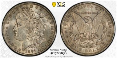 1891-S $1 AU58
