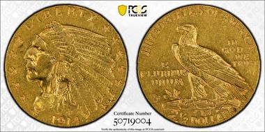 1914 $2.50 AU55