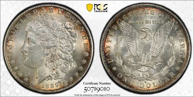1889-S $1 AU58