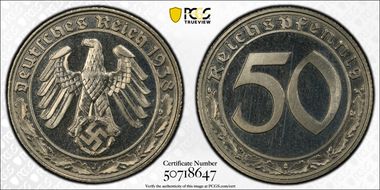 1938-J 50 Rcpfg J-324 PR65CAM