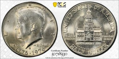 1976-D 50C Clad MS67