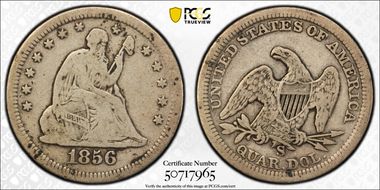 1856-S/S 25C Large/Small S FS-501 (005) VG8