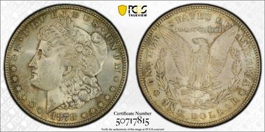 1878 7/8TF $1 Strong MS64