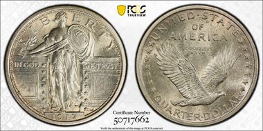 1917 25C Type 1 MS62FH