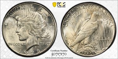 1923-S $1 MS62