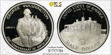 1982-S 50C Washington PR66DCAM