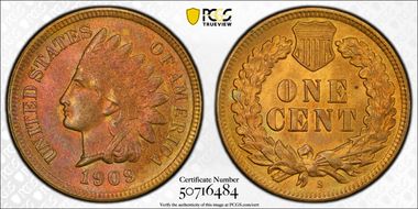1909-S 1C Indian MS64RB