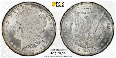 1880/79-CC $1 Reverse of 1878 MS63