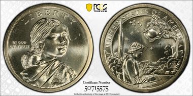 (2019) $1 Missing Edge Lettering Native American MS67