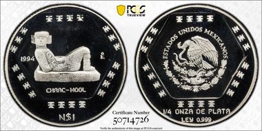 1994-Mo Peso Chaac Mool KM-572 PR69DCAM