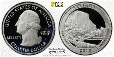 2010-S 25C Yosemite NP - Silver PR69DCAM