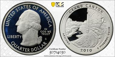 2010-S 25C Grand Canyon NP - Silver PR69DCAM