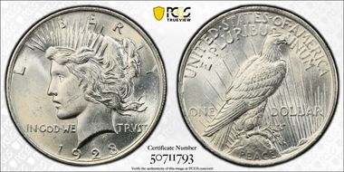 1923 $1 MS62