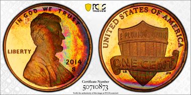 2014-S 1C Shield PR67DCAM