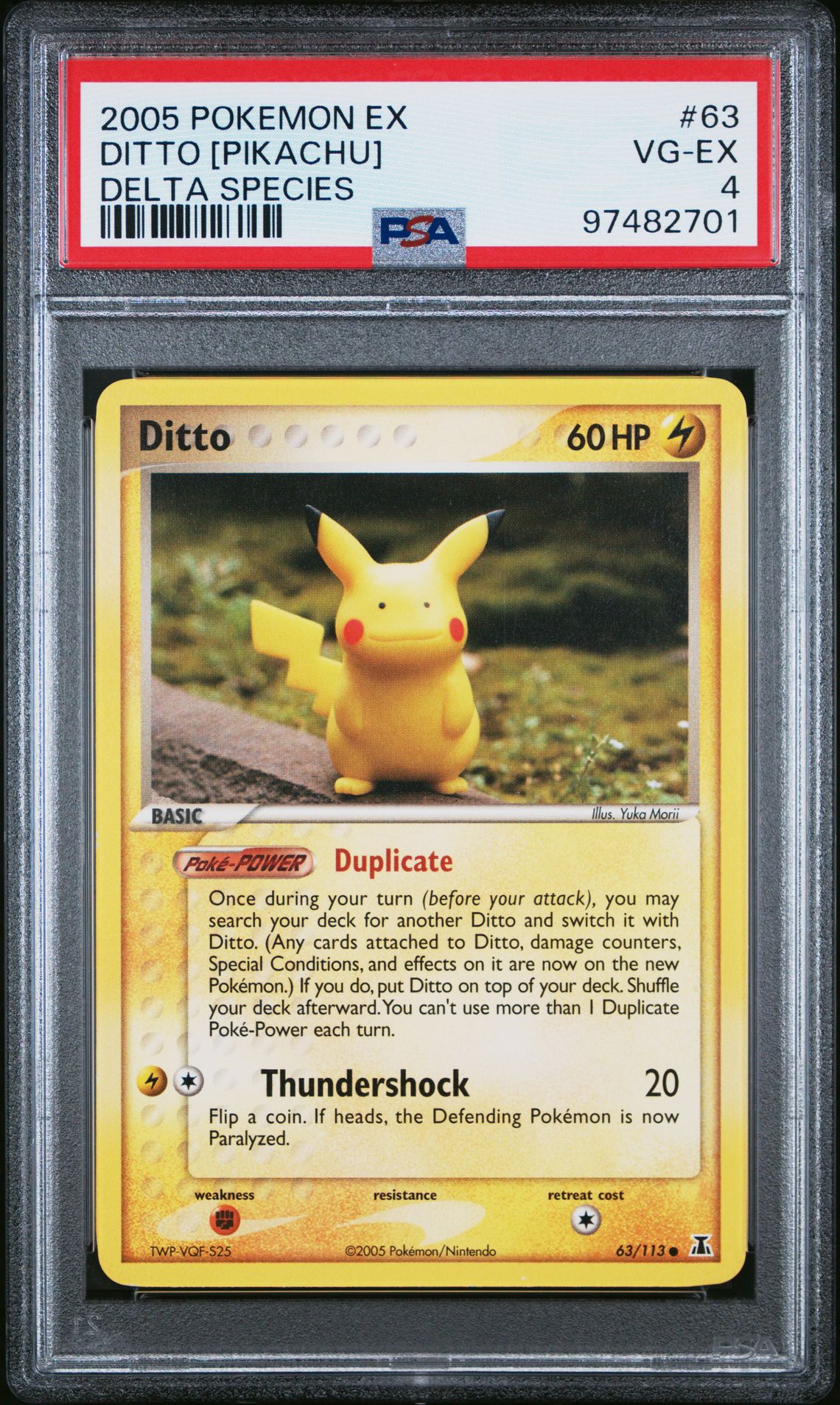 2005 Pokemon POKEMON EX DELTA SPECIES #63 Ditto [Pikachu] front