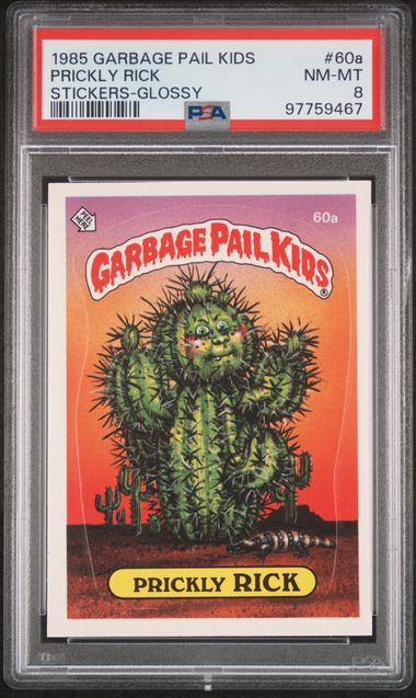 1985 Topps GARBAGE PAIL KIDS STICKERS GLOSSY #60A Prickly Rick front