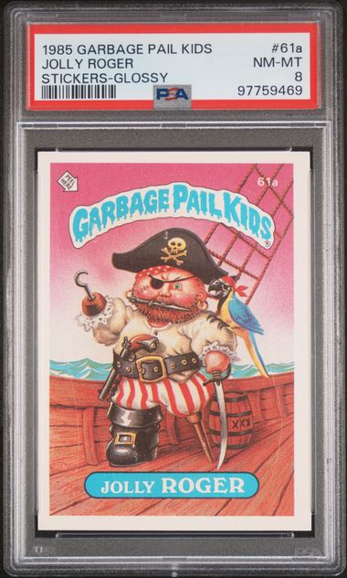 1985 Topps Garbage Pail Kids Series 2 Stickers/Base-Glossy #61A Jolly Roger front