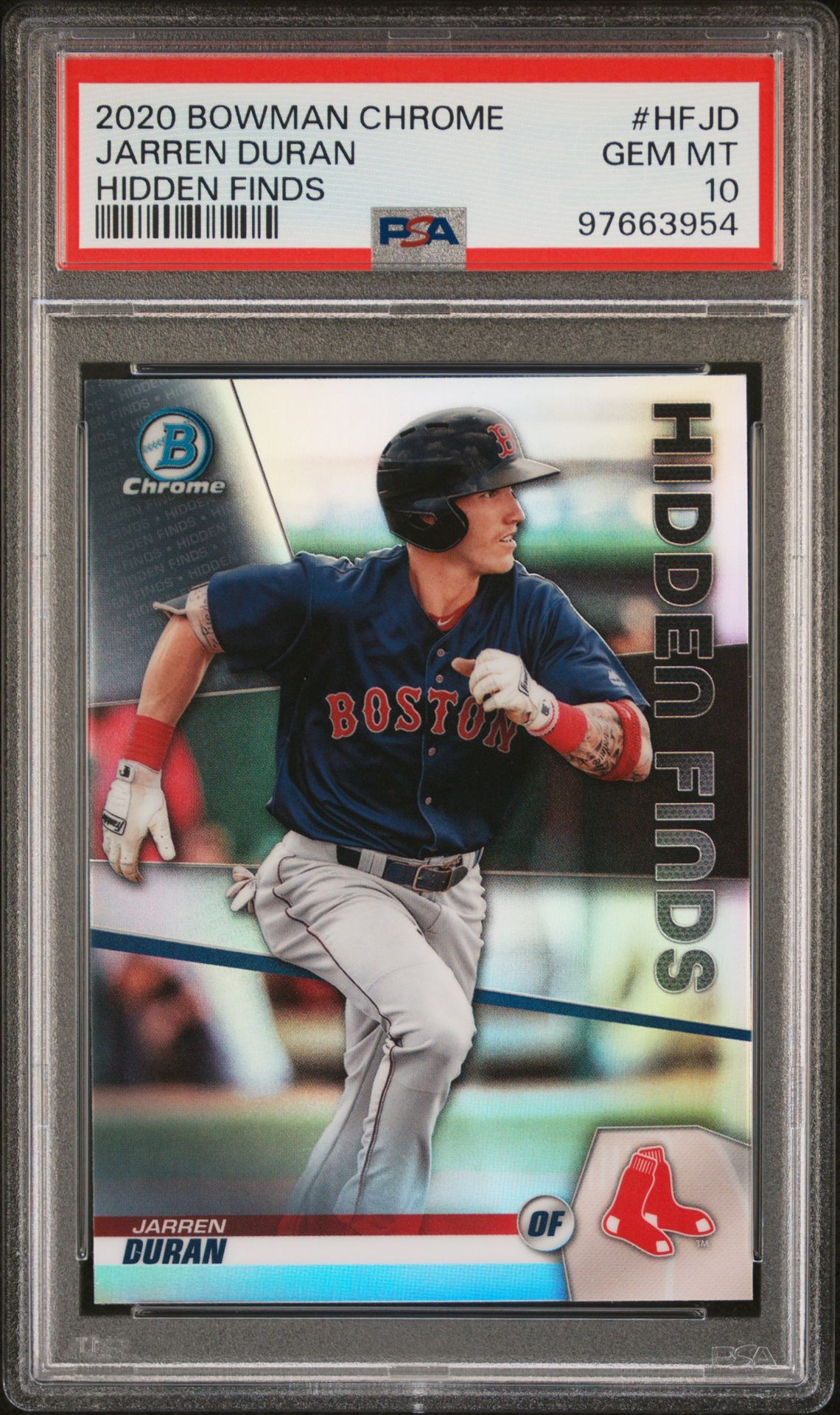 2020 Bowman Chrome BOWMAN CHROME HIDDEN FINDS #HFJD Jarren Duran front