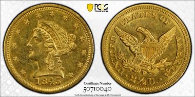 1845 $2.50 MS61