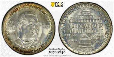 1950 50C Booker T. Washington MS66