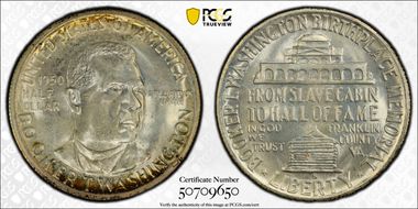 1950-S 50C Booker T. Washington MS66