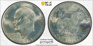1971-S $1 Silver MS66