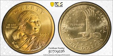 2007-D SAC$1 Satin Finish SP68