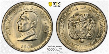 1965 50C Jorge Eliecer Gaitan KM-225 N1