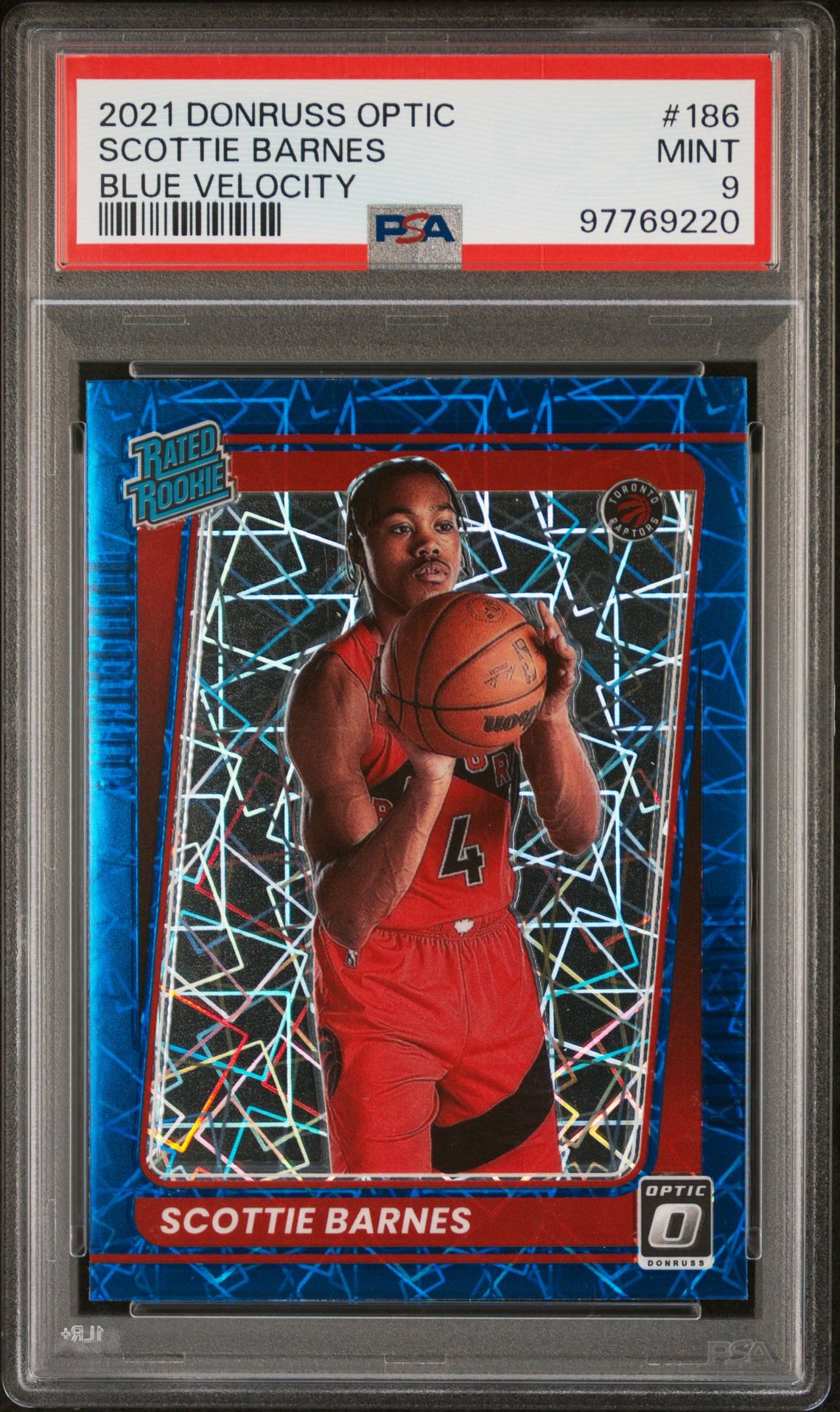2021 Donruss Optic PANINI DONRUSS OPTIC Blue #186 Scottie Barnes front