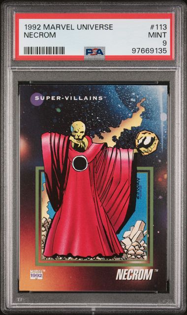 1992 Impel Marvel Universe #113 Necrom front