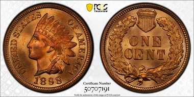 1898 1C MS67RD