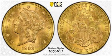 1903-S $20 MS62