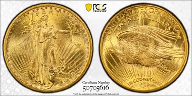 1911-S $20 MS64