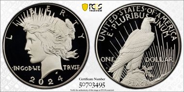 2024-S $1 Peace Dollar First Strike PR70DCAM