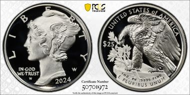 2024-W $25 Palladium First Strike PR70DCAM