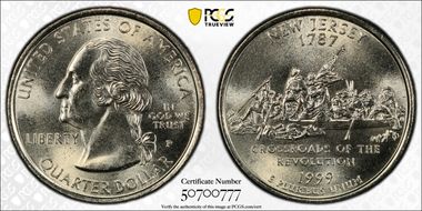 1999-P 25C New Jersey MS65