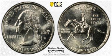 1999-P 25C Delaware MS66