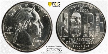 2024-P 25C Rev. Dr. Pauli Murray MS65