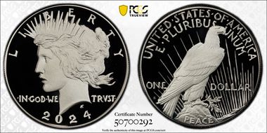 2024-S $1 Peace Dollar First Strike PR70DCAM