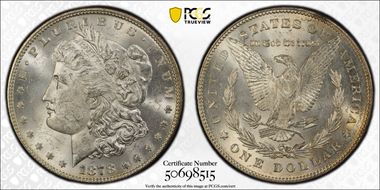 1878 7TF $1 Reverse of 1878 MS63