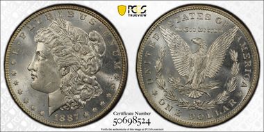 1887 $1 MS64